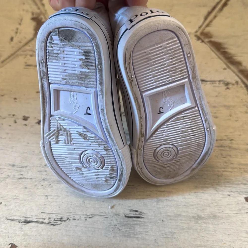 Polo by Ralph Lauren Kids White High-Top Sneakers - Picture 7 of 8